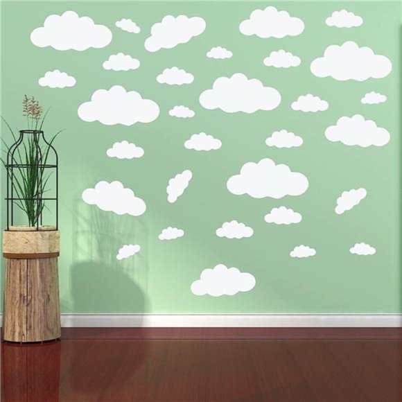 Big Clouds Wall Decals Removable DIY Large Vinyl Sticker Self Adhesive Wallpaper - Picture 6 of 6